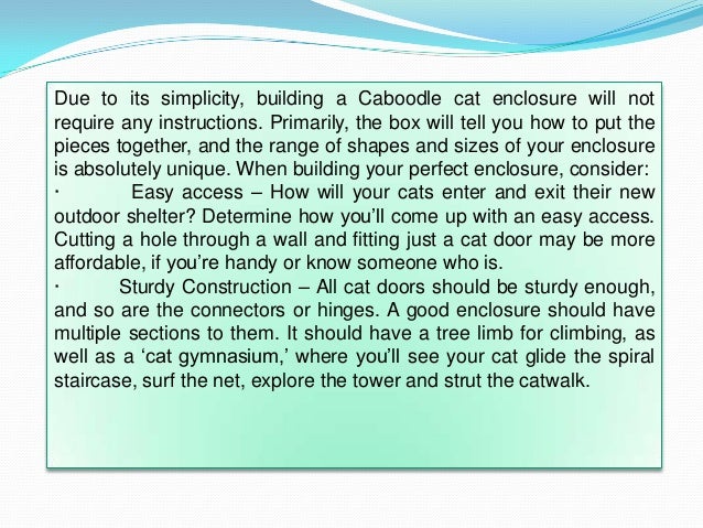 caboodle cat enclosure