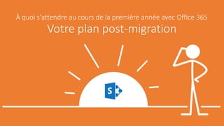 À quoi s'attendre au cours de la première année avec Office 365
Votre plan post-migration
 