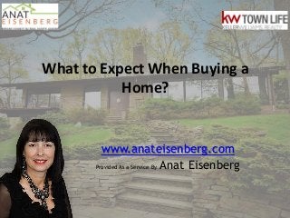 What to Expect When Buying a
Home?
www.anateisenberg.com
Provided As a Service By Anat Eisenberg
 