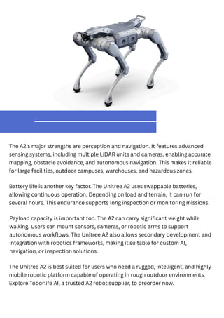 What to Know Before Buying the Unitree A2 Robot | PDF