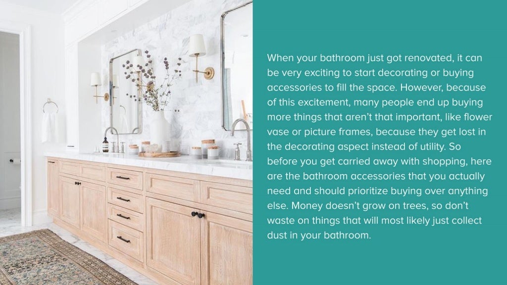 What To Know Before Going Shopping For Bathroom Accessories
