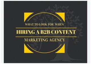 What to Look for When Hiring a B2B Content Marketing Agency