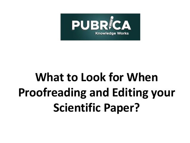 scientific paper proofreading