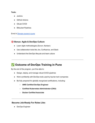 What tools and technologies will I learn in the DevOps Classes (1).pdf