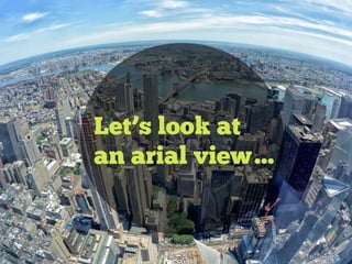Let’s look at
an arial view…
 