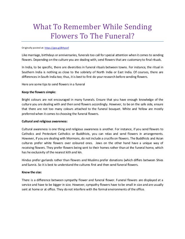 What To Remember While Sending Flowers To The Funeral?