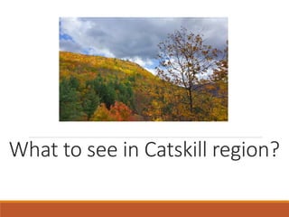 What to see in Catskill region? 
 