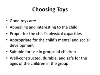 Toys and their impact on the development of a child | PPTX