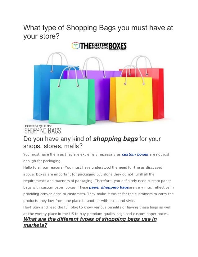 types of shopping bags