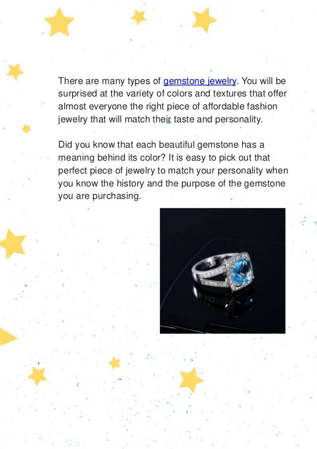 What types of gemstone jewelry match your personality?