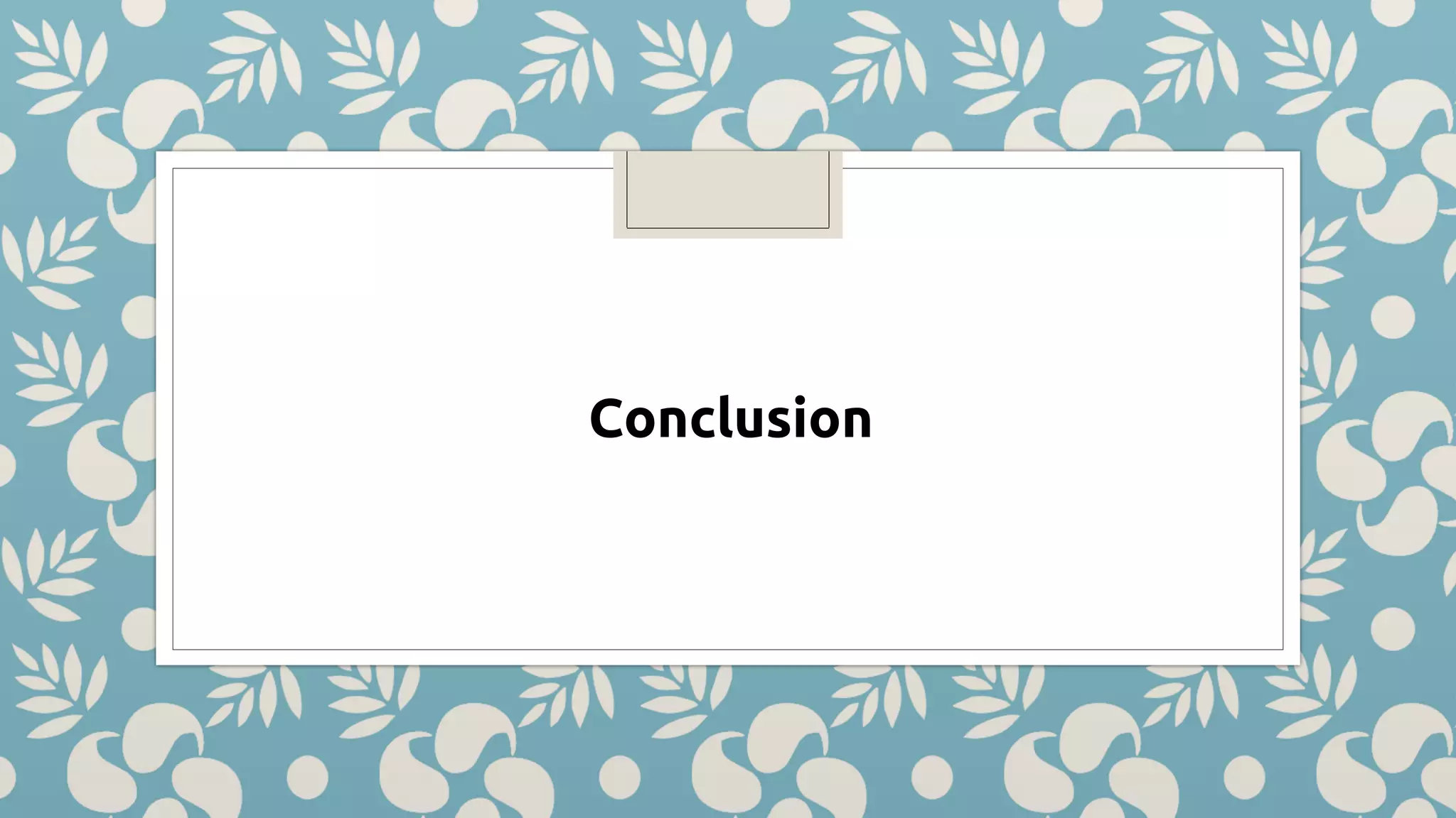 Conclusion 