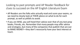 What we can learn from ap lit reader by mrs. scruggs | PPTX