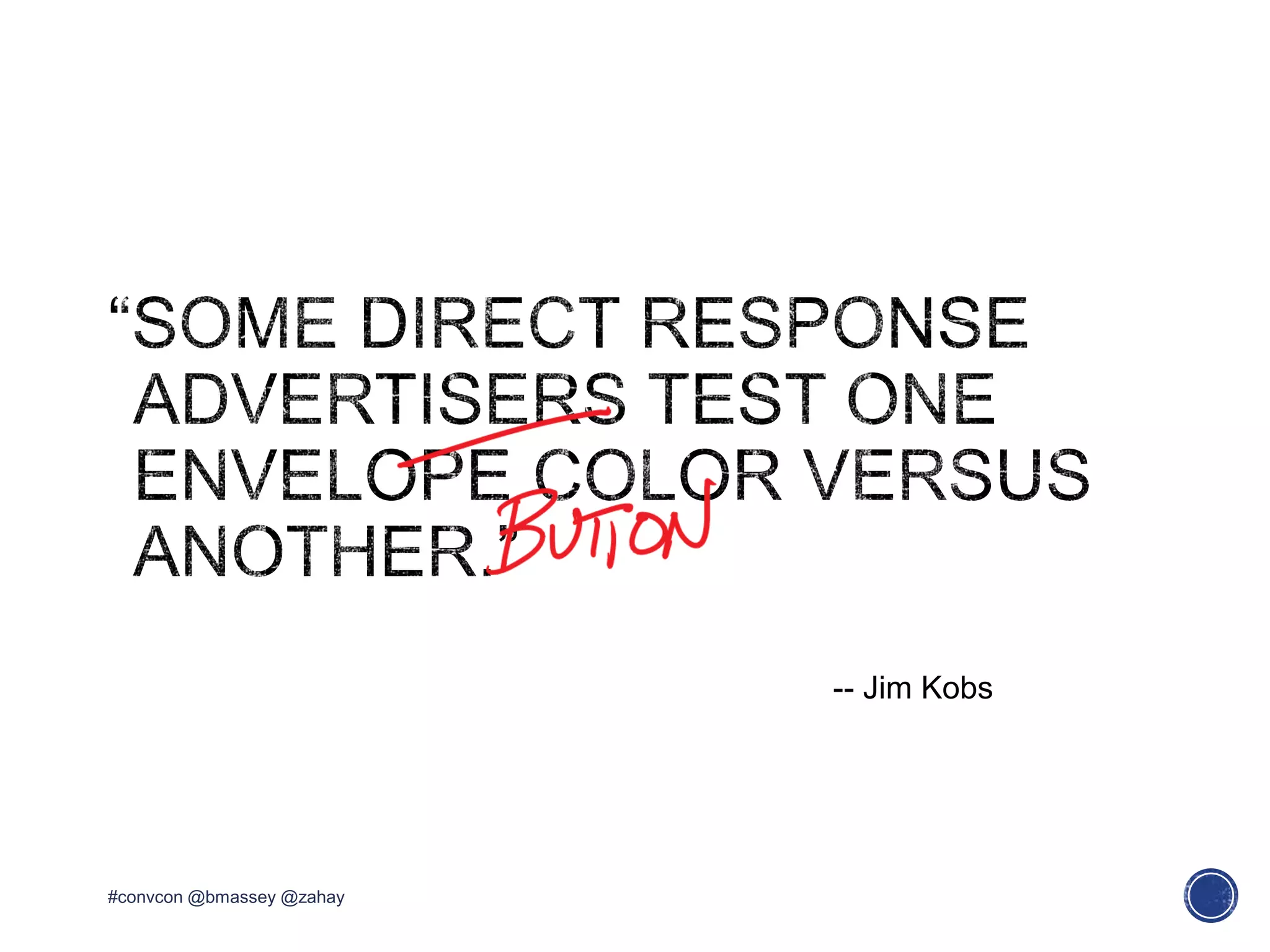 #convcon @bmassey @zahay
-- Jim Kobs
 