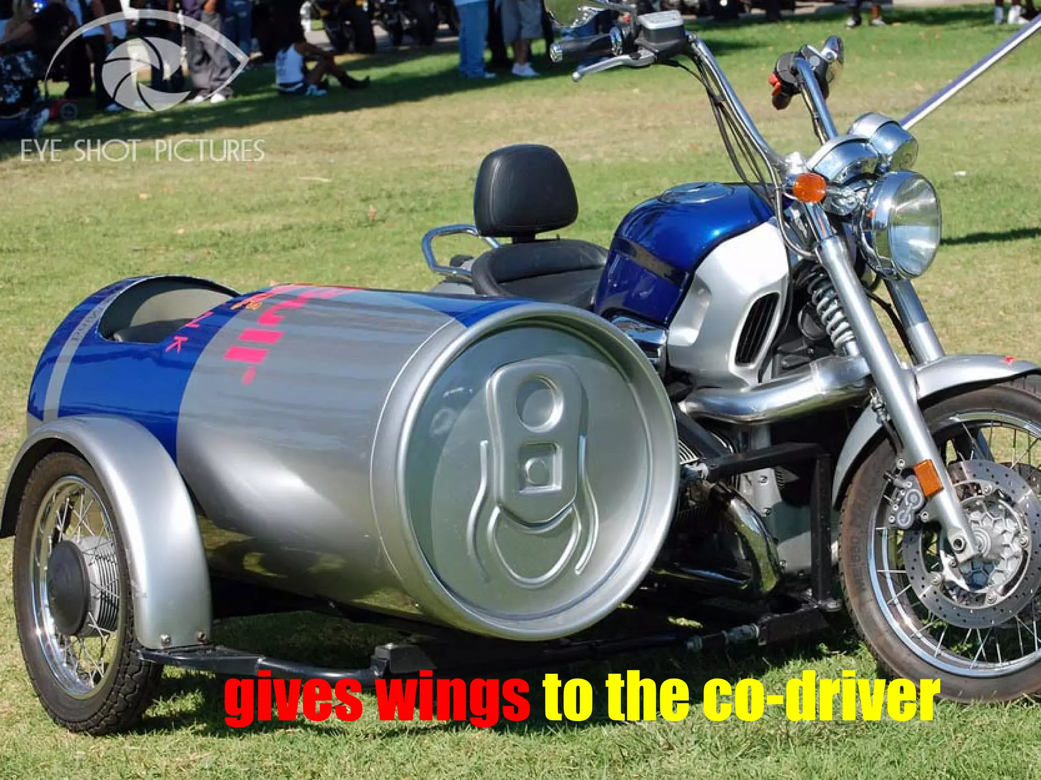 gives wings to the co-driver

 