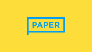 Paper, post-it note presentation