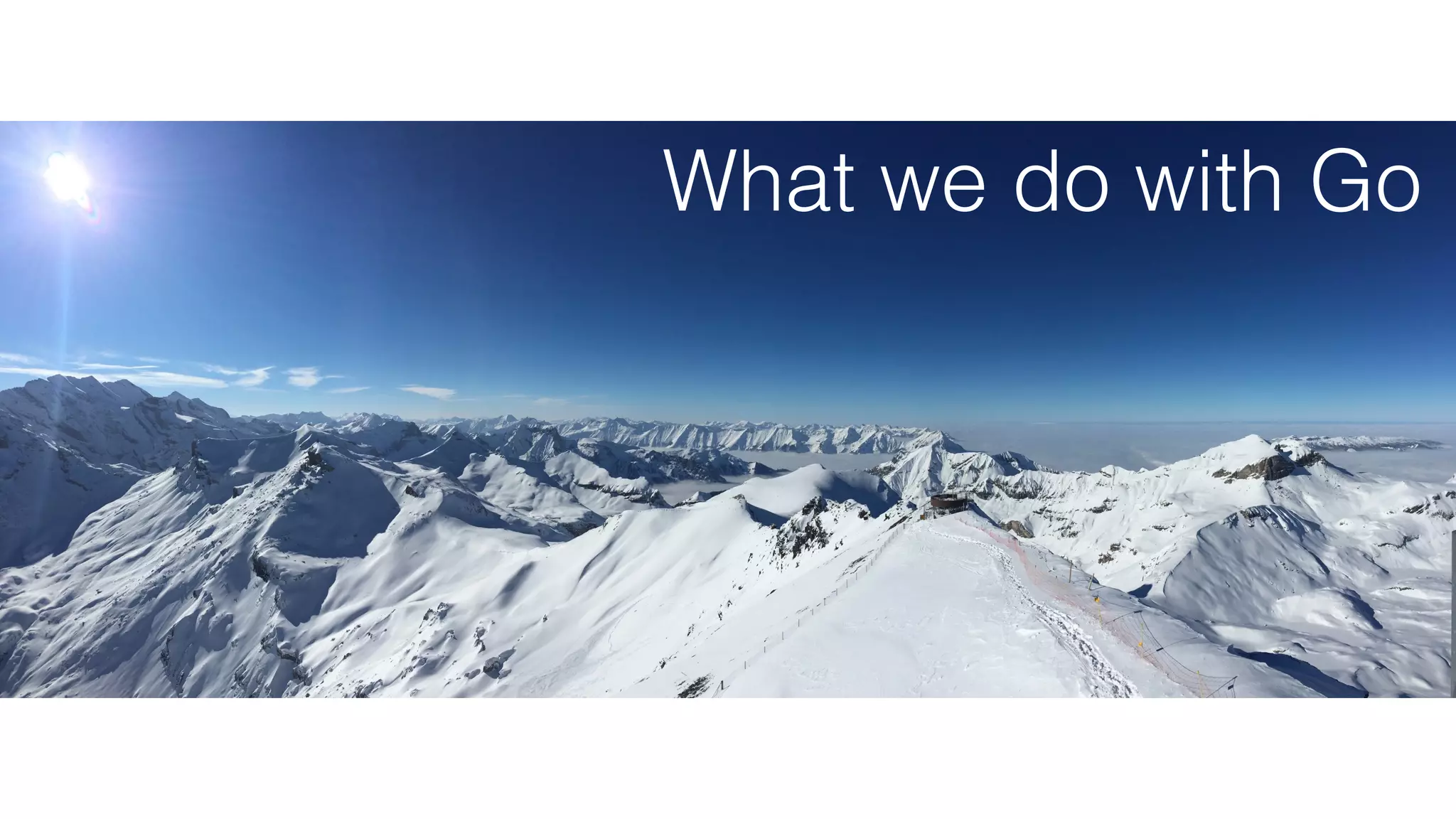 What we do with Go
Marcel Lanz, engineer, proCentric AG
 