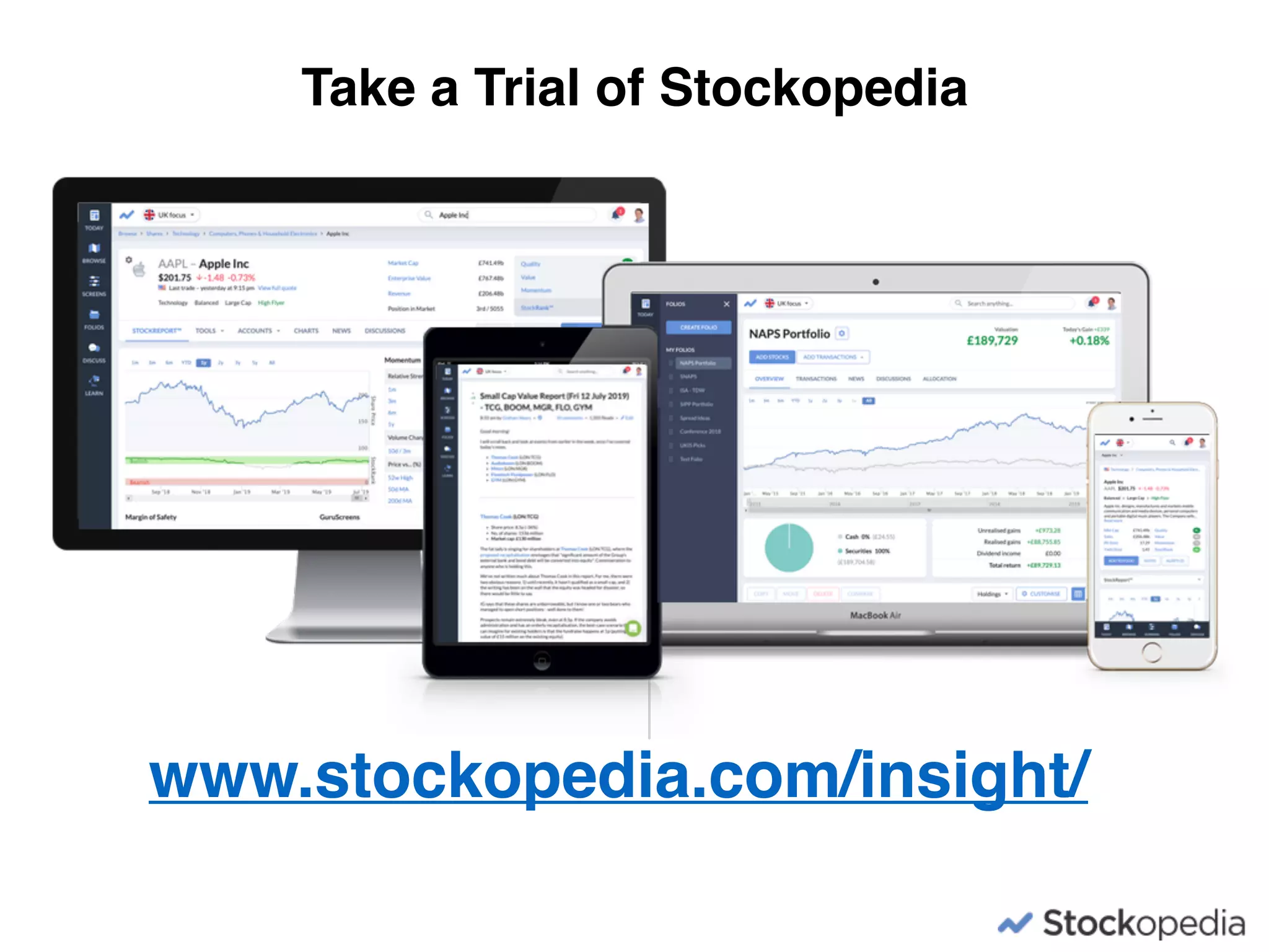Take a Trial of Stockopedia
www.stockopedia.com/insight/
 