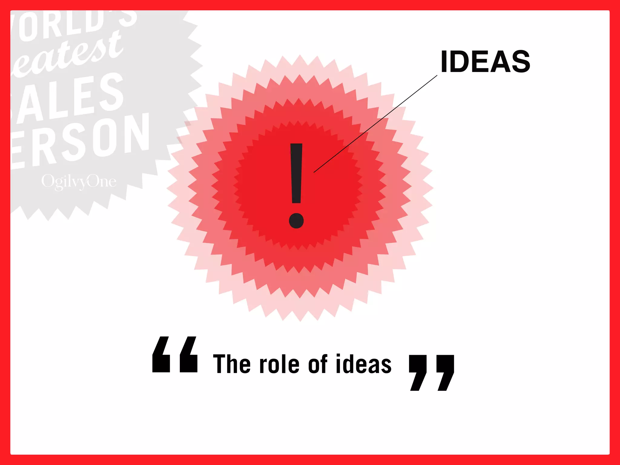 IDEAS




          !
“   The role of ideas

                        ”
 