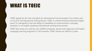 What, why, how toeic test