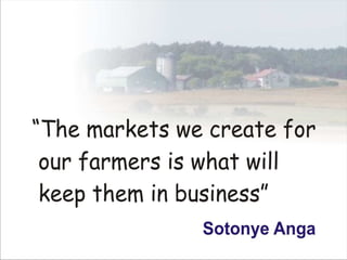What will keep farmers in business by sotonye anga