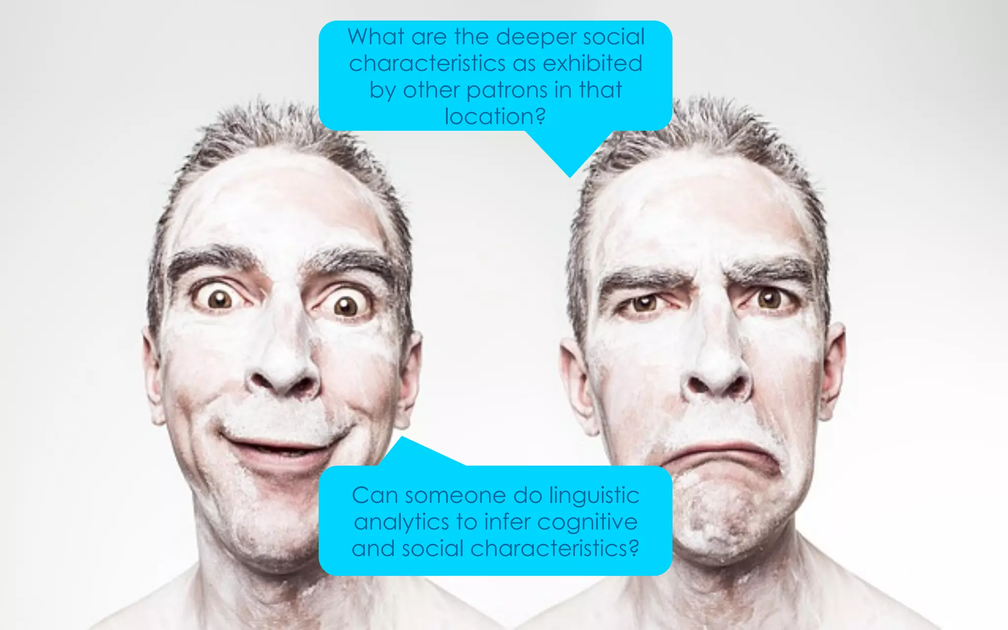 © 2015 IBM Corporation 25SXSW 2015
What are the deeper social
characteristics as exhibited
by other patrons in that
location?
Can someone do linguistic
analytics to infer cognitive
and social characteristics?
 