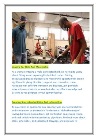 Women in Pipefitting Apprenticeship: Top Tips To Know | PDF