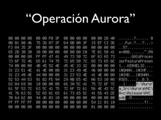 “Operación Aurora”
 