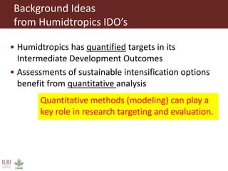 What works where for which farm household: Estimated effects of different interventions on food availability across household distributions in East and West Africa