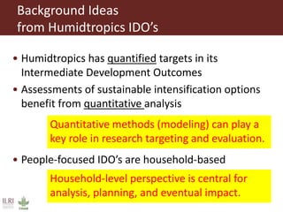 What works where for which farm household: Estimated effects of different interventions on food availability across household distributions in East and West Africa