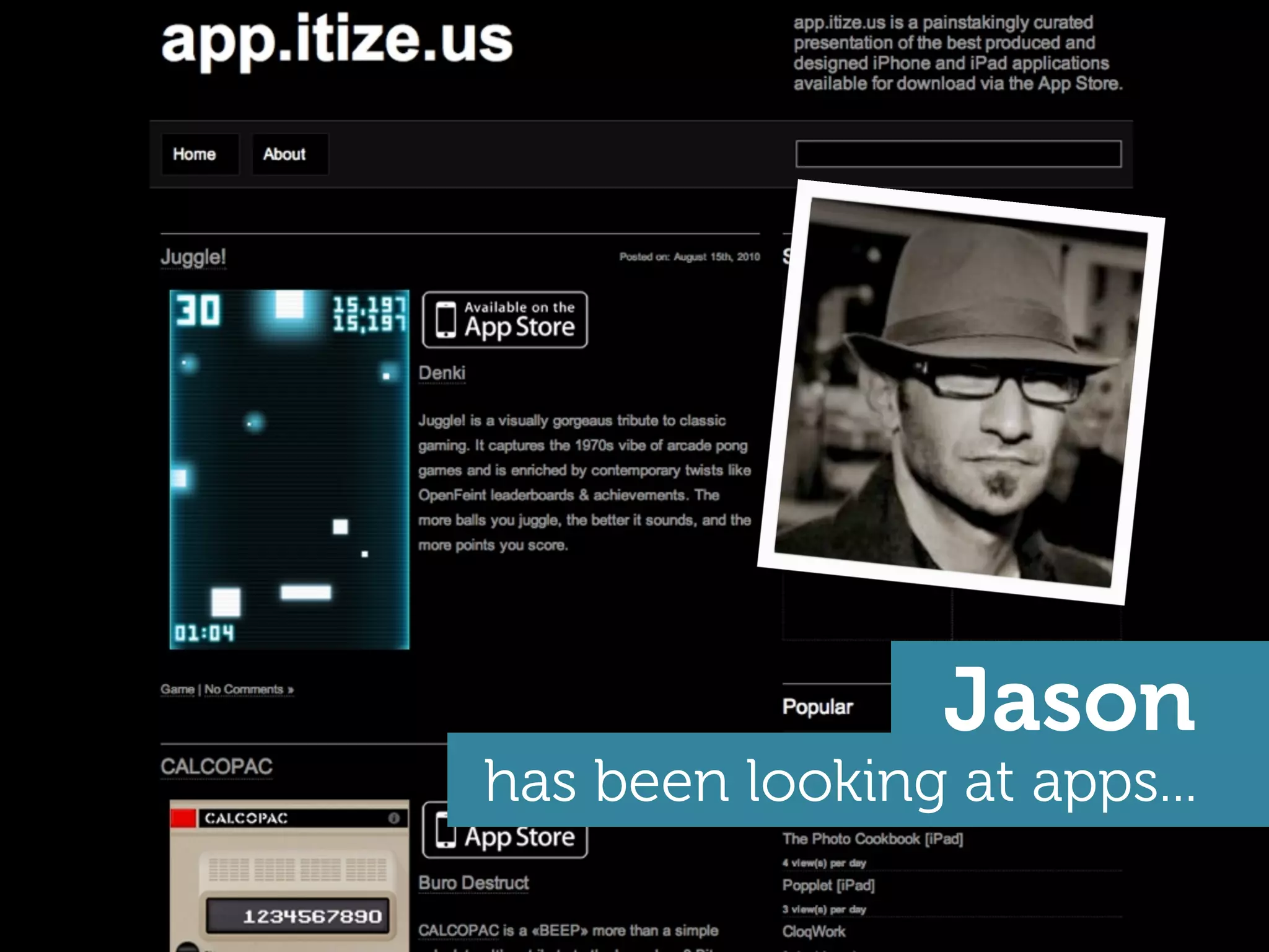Jason
has been looking at apps...
 