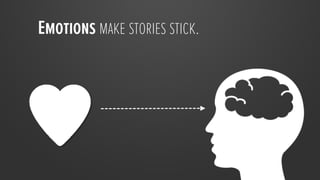 Emotions make stories stick.
 