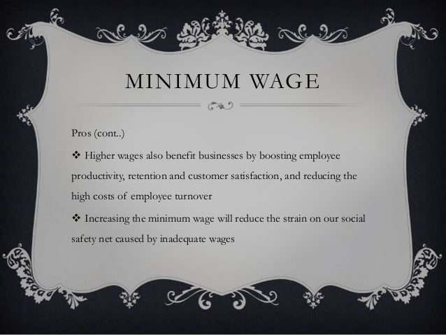 Minimum Wage Pros And Cons Chart