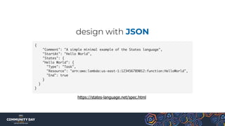 design with JSON
https://states-language.net/spec.html
 
