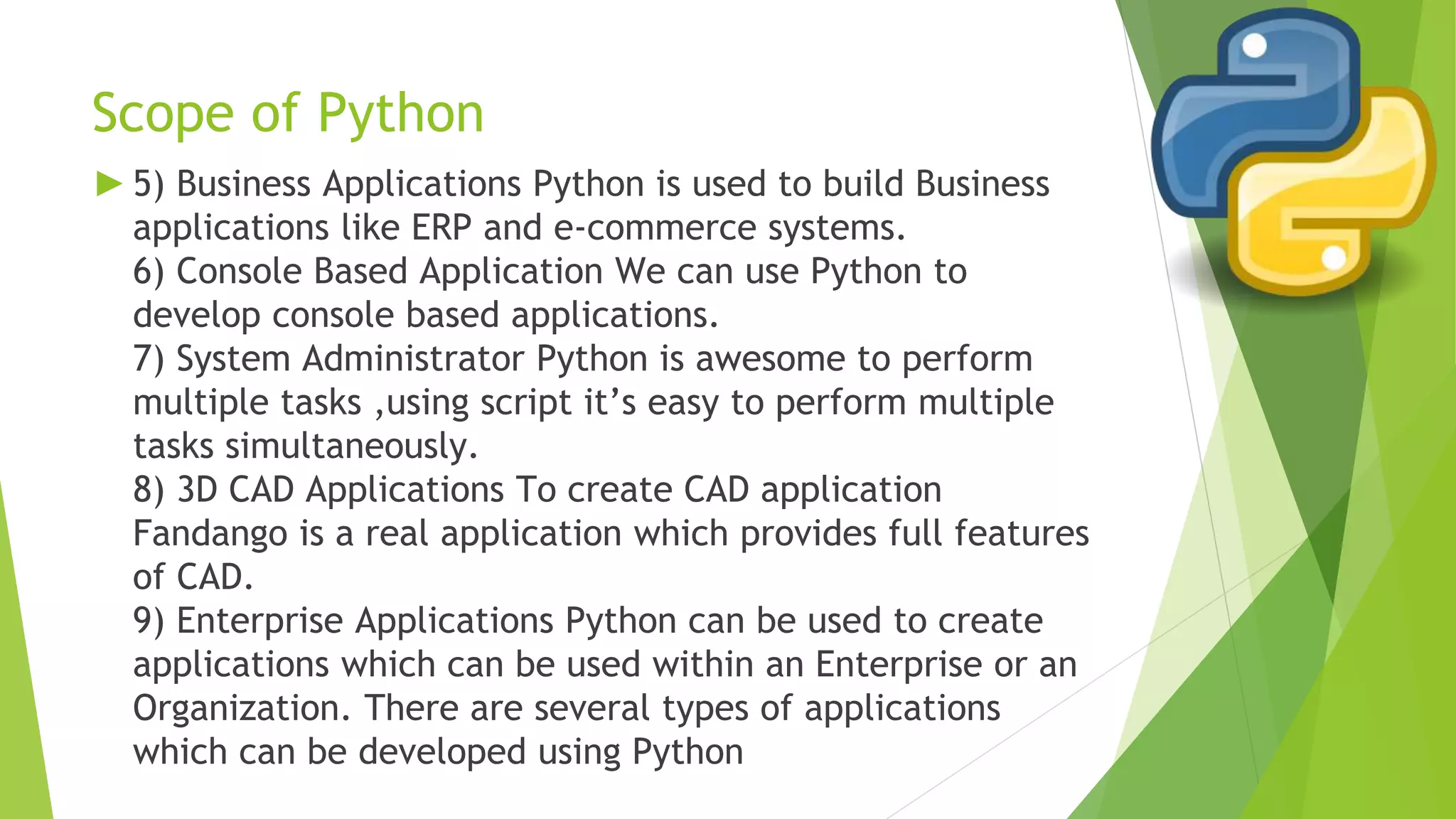 introduction to Python (for beginners) | PPTX