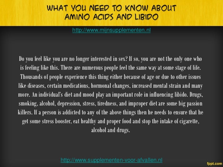 Boosting Libido You Need Amino Acids