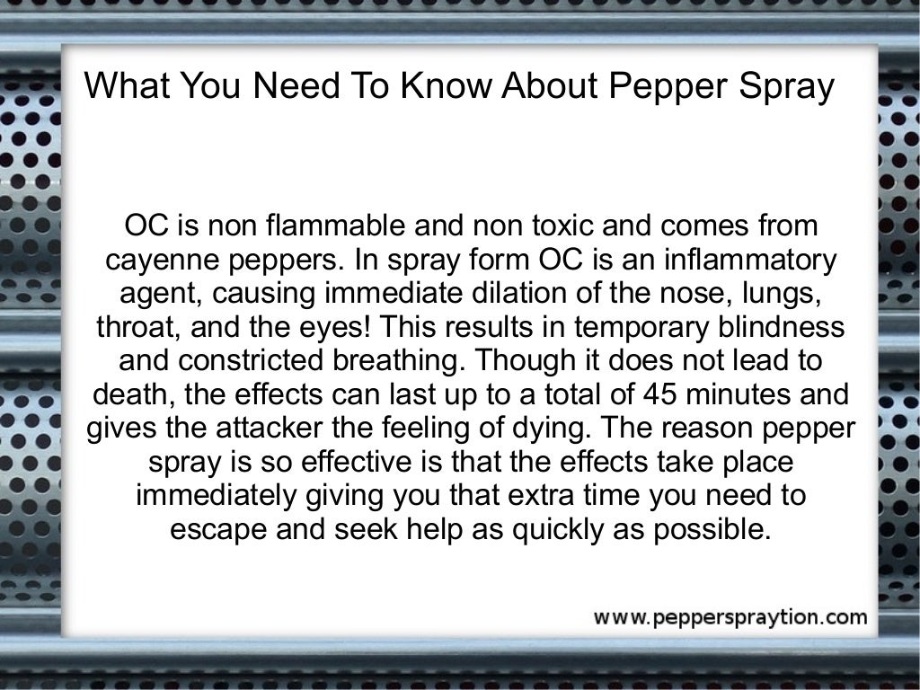 What You Need To Know About Pepper Spray