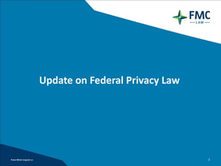 Update on Federal Privacy Law 