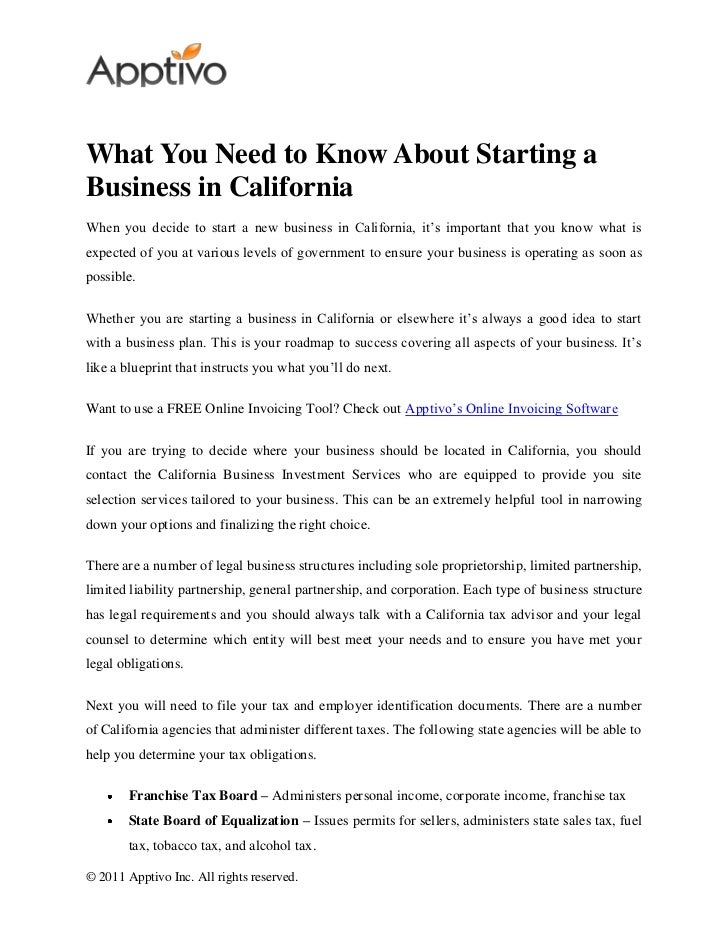 What you need to know about starting a business in california