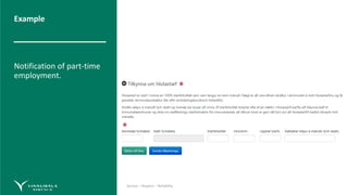 Service – Respect – Reliability Service – Respect – Reliability
Example
Notification of part-time
employment.
 