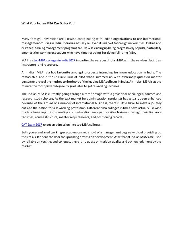 what your indian mba can do for you what can i do with an mba