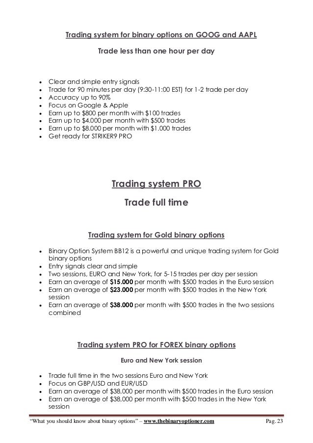 Binary options trading system upto 90 accuracy