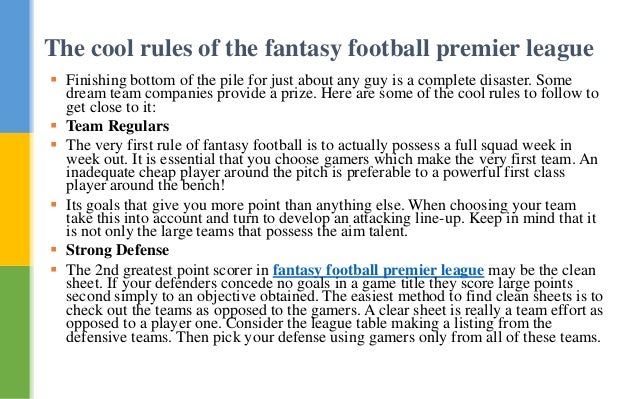 champions league fantasy rules
