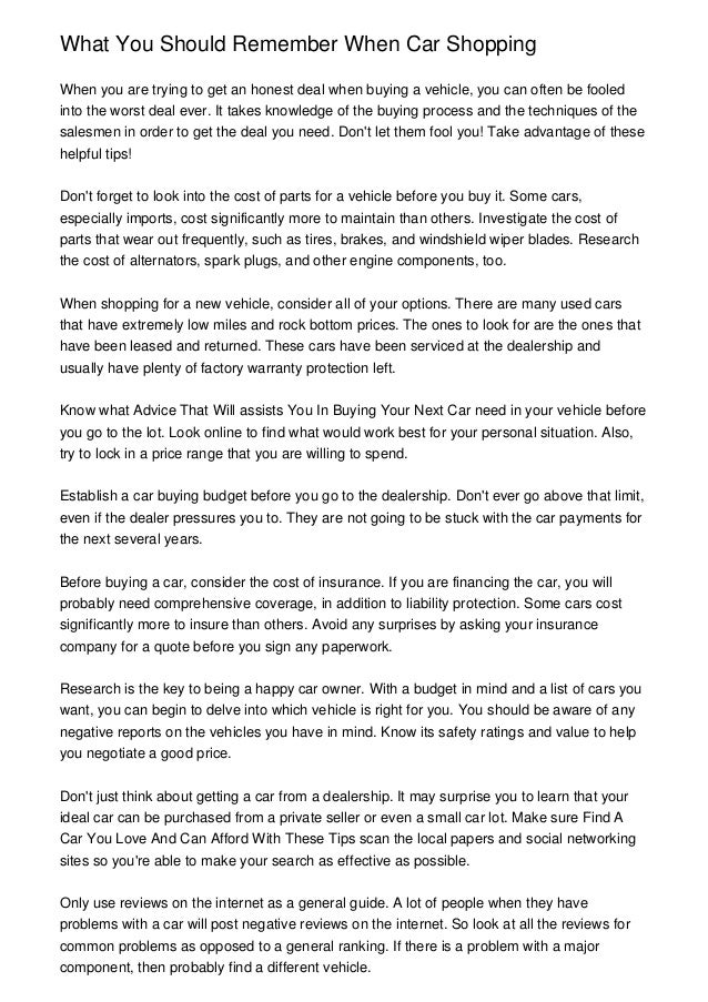 when you should buy a car