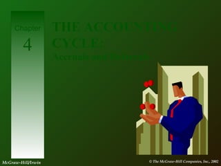Chapter        THE ACCOUNTING
         4          CYCLE:
                    Accruals and Deferrals




McGraw-Hill/Irwin                        © The McGraw-Hill Companies, Inc., 2002
 