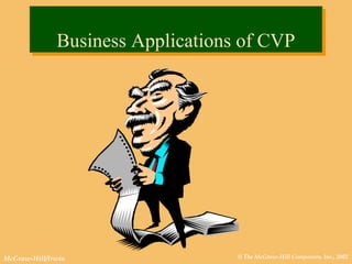 © The McGraw-Hill Companies, Inc., 2002McGraw-Hill/Irwin
Business Applications of CVPBusiness Applications of CVP
 