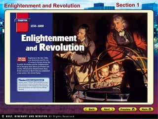 Section 1Enlightenment and Revolution
 