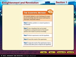 Section 1Enlightenment and Revolution
 