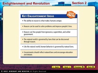 Section 2Enlightenment and Revolution
 