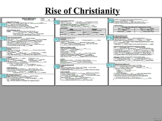 Rise of Christianity
       P6            P9
P1


P2                   P10
       P7

P3

P4
       P8            P11

P5
 