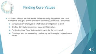 Entre Core Values Defining Core Values for Success | PPTX